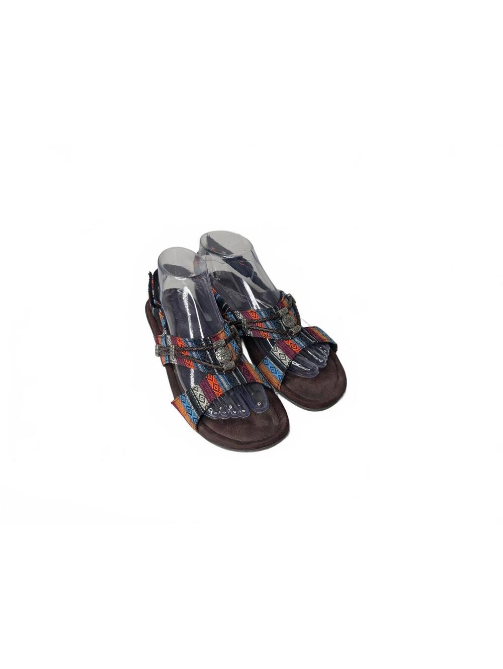Minnetonka Silvie Slingback Sandals-Aztec-Inspired Woven Fabric Size 9 N‎